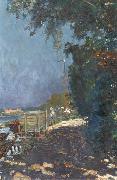 Pier Leone Ghezzi Boats along the shore France oil painting artist
